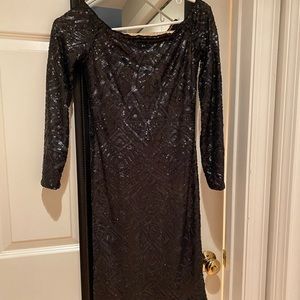 BCBG Black Sequence Dress